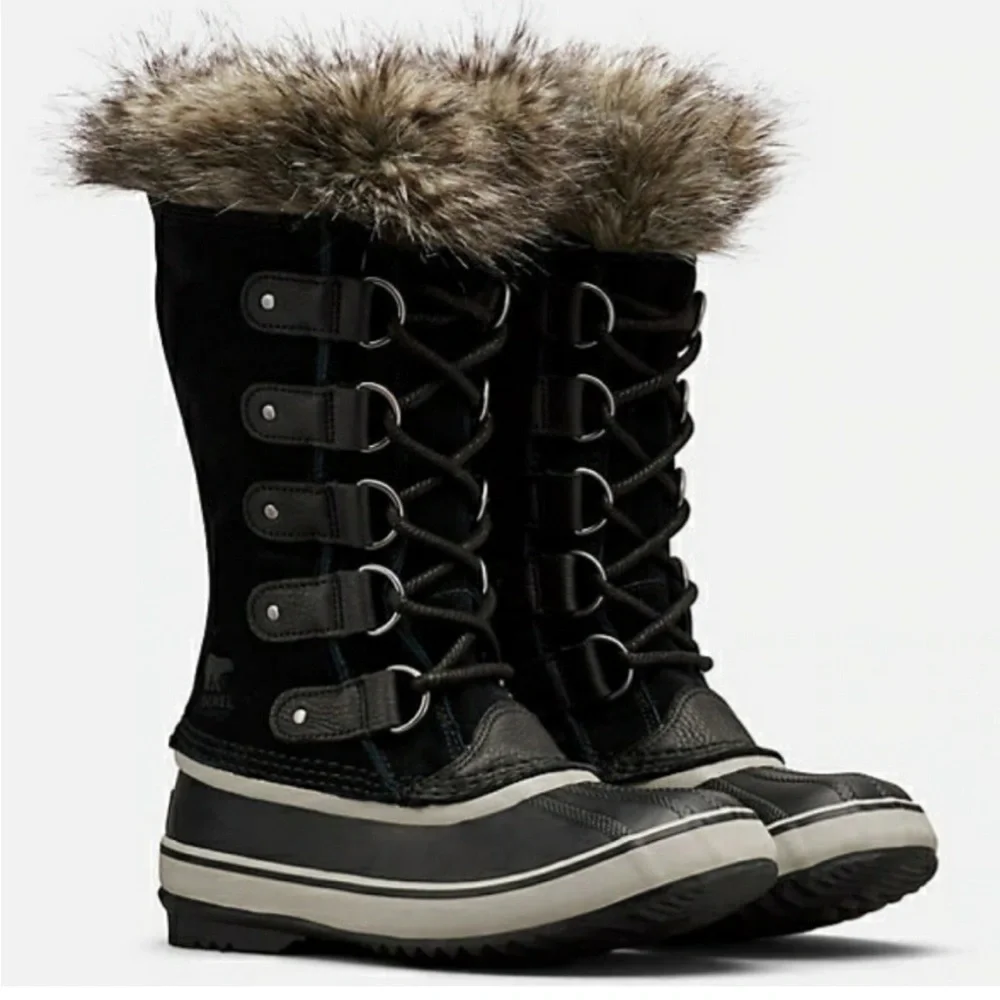 NWT Sorel Joan of Artic Boots in Black Quarry Size 9 - Picture 1 of 7